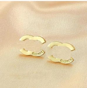 18K Vergulde Luxe Designer Stud Earring Elegante Mode Letter Stud Voor Vrouwen Meisje Party Gift Hoge Kwaliteit Sieraden Accessoire