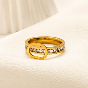 18K vergulde luxe designer ring voor mode unisex ring dubbele letter ontwerpers ringen brief ring bruiloft cadeau sieraden