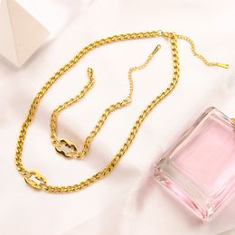 18k vergulde hanger ketting luxe merk ontwerpers roestvrij staal cirkel geometrie mode vrouwen liefde kettingen huwelijksfeest sieraden cadeau