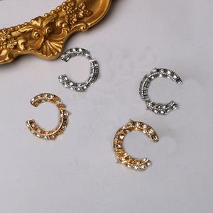 Pendientes de plata S925 chapados en oro de 18 quilates Diseñadores de marcas de lujo Letras dobles Geométricas Mujeres clásicas Pendientes de perlas de diamantes de imitación de cristal Joyería para fiesta de boda