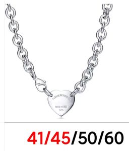 Bijoux en argent plaqué or 18 carats pour femmes, colliers à maillons de chaîne, bijoux de luxe, pendentif en forme de cœur, personnalisé, amour, qualité supérieure, fête de mariage, cadeaux en gros pour filles