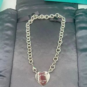 Bijoux en argent plaqué or 18 carats pour femmes, colliers à maillons de chaîne, bijoux de luxe, pendentif en forme de cœur, collier pour couple personnalisé, amour, qualité supérieure, fête de mariage, un ensemble d'emballage