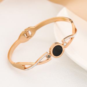 Brazalete de acero inoxidable chapado en oro de 18 quilates, varias joyas de pulsera de boda para regalo