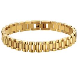 Reloj chapado en oro de 18 quilates con pulsera de cadena de eslabones chapada en oro al vacío de acero titanio desmontable 303G