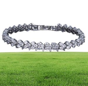 18K GOUD GOLDERDE ZIRCONIA TENNIS BRACELDEN Diamant Handketen voor mannen Vrouwen houden van Crystal Bracelets Bangle Lover Gift Val1662760