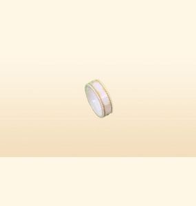 18k gouden ringstenen mode eenvoudige letterringen voor vrouw paar kwaliteit keramisch materiaal modes sieraden sieraden 5561936