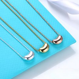 18K or argent marque de luxe Peandant colliers haricots pois mignon créateur de mode chaîne courte collier ras du cou bijoux cadeau pour les femmes