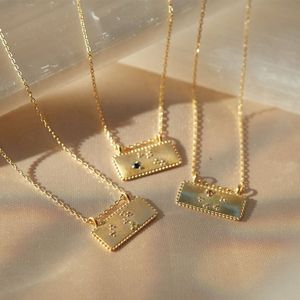 18K GOUDEN roestvrijstalen sterrenbeeld ketting minimalistische zirkoon stenen ketting voor beste vriend cadeau nieuwe collectie