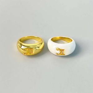 18 km vintage vintage ronde de mariage anneau blanc ongle love love classic ring marque de luxe de concepteur bijoux de bijoux