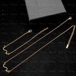 18K gouden ketting kettingen armbanden sets retro letters vergulde armbanden hangers kettingen sieraden