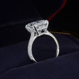 Bague Moissanite 18k, carrée, coupe brillante, à la mode, en diamant à haute teneur en carbone, bague de fiançailles de mariage pour femmes