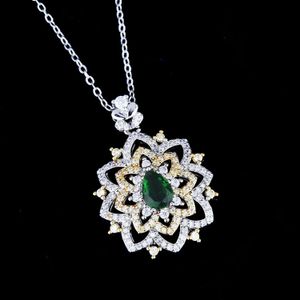 18K Multi Gold Necklace for Women Natural Emerald Diamond met diamant hangers sieraden Anillos de Bizuteria Anillos Gemstone 240227