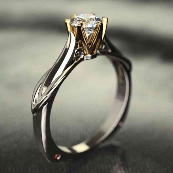 Bague en or 18 carats pour femme naturel 1 carat avec bijoux en diamant De Bizuteria Anillos Mujer boîte à bagues en pierres précieuses