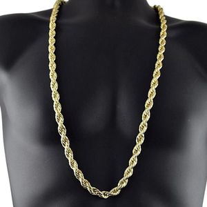 18k vergulde kettingen GoldHeren hiphop zware 9 mm 30