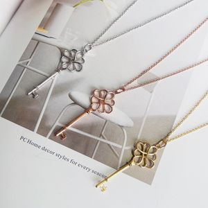 18K vergulde rosé goud hanglagige ketting gelaagde initiële kettingen voor vrouwen Key Link Designer Custom Jewelry Men Paar ketting kerstfeest bruiloftsbetrokkenheid