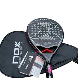 Racket Pala Pala Soft Face Padel Carbon Fiber Tennis Équipement de sport extérieur pour hommes et femmes Board 240509