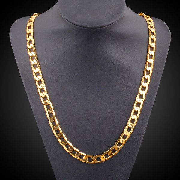 Collar chapado en oro real de 18 quilates con sello 