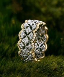 Anillo de diamantes con pavé de oro rosa de 18 quilates, joyería de plata de ley 925, anillos de compromiso para boda para mujer6827857