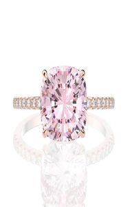 Ring Sapphire Diamond Rose 18K Rose Rose Ring 925 Bands de bandes de mariage en argent sterling pour les femmes Fine Jewelry74115626782394