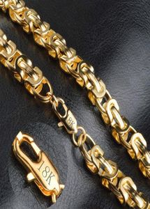 18K gestempelde vintage lange gouden ketting voor heren ketting ketting nieuwe trendy gouden kleur bohemian sieraden colar mannelijke kettingen 21455467907