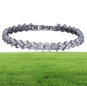 18K wit goud vergulde zirconia tennis armband diamant handketen voor mannen vrouwen hart houden van kristal armbanden bangle minnaar cadeau val7334520