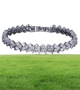 18K wit goud vergulde zirkonia tennis armband diamant handketen voor mannen hart liefde kristal armbanden bangle minnaar cadeau val1209163