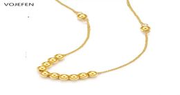 Collier pendentif en or jaune 18 carats, perle délicate, chaîne en forme de croissant, ras du cou minimaliste, bijoux pour femmes, chaînes 3437698