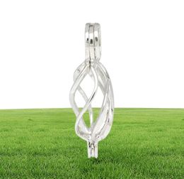 18KGP ed jaula medallón plata esterlina perla cristal gema jaula colgante montaje para DIY joyería de moda encantos P335624233