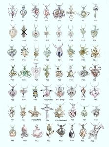 Wholesale 18KGP Mixed Style Locket Cages for DIY Pearl & Gem Beads, Fashion Charm Pendants - 100pcs