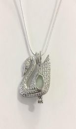 18KGP médaillon Cages peut contenir une perle de 8mm perle Cage pendentif montage bricolage mode collier bijoux Fitting3822339