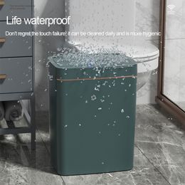 18L Smart Trash peut déchets pour la salle de bain salon carré recouvert de capteurs infrarouges sans contact produit Produits ménagers