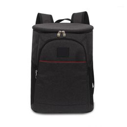 Bolsa de mano de viaje de 18L, tela Oxford, enfriador de vino aislado Unisex, bolsa de hielo de gran capacidad, bolsa de almuerzo con cremallera, mochila de almacenamiento 1240S