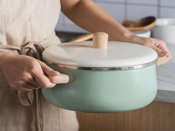 18L33L Pot à lait en émail Mini casserole marmite à soupe antiadhésive couvercle de casserole ustensiles de cuisine pour cuisinière à induction cuisinière à gaz C7522834