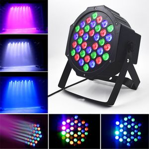 LED-effecten 18LEDS RGB Indoor Voice Music Activated Par Light voor Stage Verlichting KTV DJ Disco Party Roterende Lamp Gloeilamp