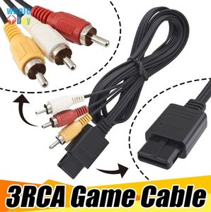 18m 6ft AV TV RCA RCA VIDEO Cord Câble pour le jeu Cubefor SNES GAMECUBEFOR NINTENDO pour N64 64 Game Cable7008395