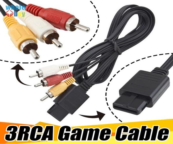 18m 6ft AV TV RCA RCA VIDEO Cord Câble pour le jeu Cubefor SNES GAMECUBEFOR NINTENDO pour N64 64 Game Cable3669613