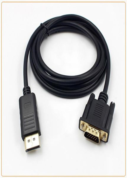 Adaptateur de câbles de convertisseur VGA à 18m Adaptateur DP Male 1080p Connecteur de port d'affichage pour MacBook HDTV A103131812