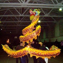 18m10 adulte 9 adultes communs mascotte costume soie culture traditionnelle chinoise DRAGON DANCE Folk Festival célébration scène accessoires292F