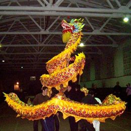 18m10 adulte 9 adultes communs mascotte costume soie culture traditionnelle chinoise DRAGON DANCE Folk Festival célébration scène accessoires337M