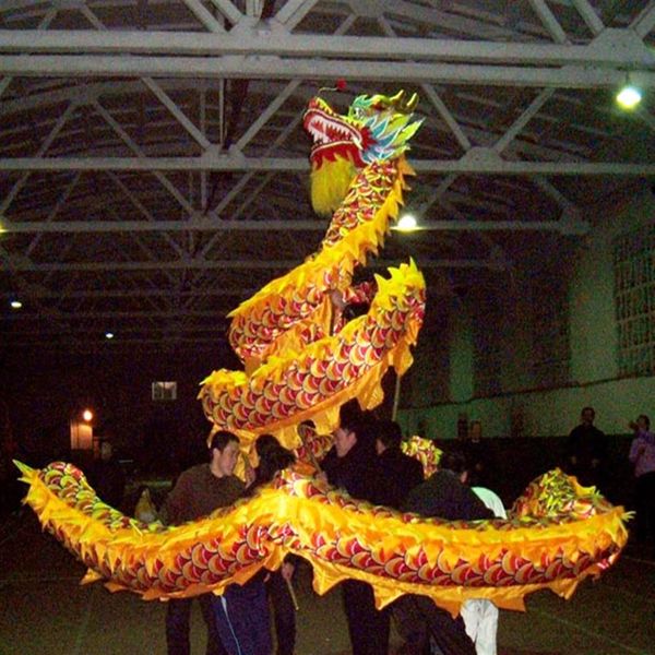 18m10 adulte 9 adultes communs mascotte costume soie culture traditionnelle chinoise DRAGON DANCE Folk Festival célébration scène accessoires281T