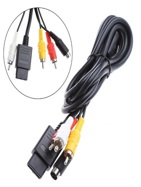 18m6ft multifonction AV TV Svideo Cable pour Nintendo GameCube 64 SNES NGC N64 Câbles accessoires de jeu8558213