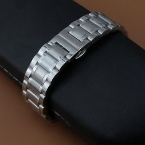 18mm 19mm 20mm 21mm 22mm 23mm Bracelets En Métal Bracelet De Mode Argent Solide En Acier Inoxydable De Luxe Bracelet De Montre Bracelet Accessoires221J