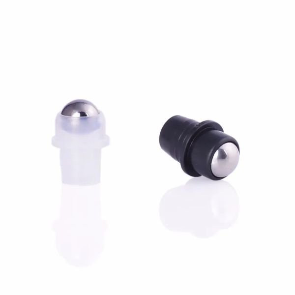 Inserts de bouchon à bille en acier pour rouleau d'huile essentielle de 18 mm pour bouteilles d'huile essentielle de 10 et 15 ml. Dessus à roulettes anti-fuite avec couvercle portable en gros