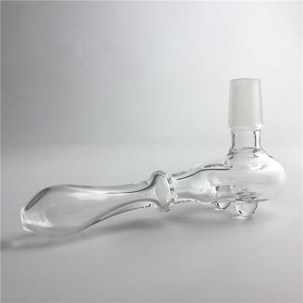 18mm verre bricolage accessoires crochet adaptateur eau bangs attrape-cendres fumer tuyau épais pyrex verre clair tuyaux à main