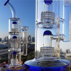 Maxtrix Perc Hookahs verre épais Bongs d'eau Recycler dab Rigs avec bol de 18 mm Tuyau de verre de fumée Bang capiteux