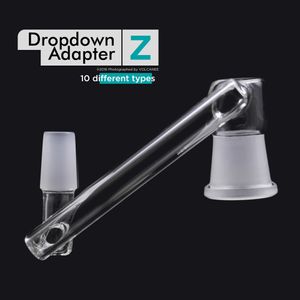 Hookahs 18 mm mannelijke glazen adapter vrouwelijk voor pijpen en kwarts banger nagel drop down met slijpende mond