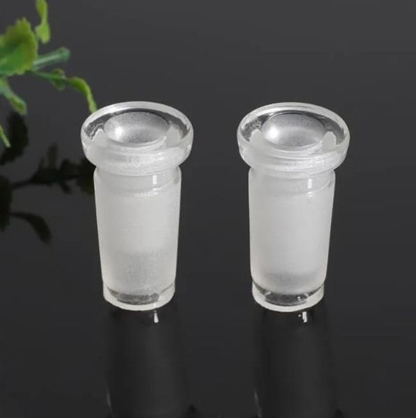 Réducteur de verre 18mm mâle à 14mm femelle, narguilé, adaptateur à profil bas, connecteur en verre Borosilicate givré, tige inférieure, diffuseur à fente