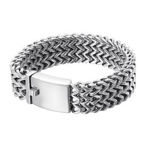 18mm zware punk fiets fietser ketting armband mannen vrouwen sieraden sieraden gift heren mesh link armbanden armbanden goud zilver roestvrij stalen polsband