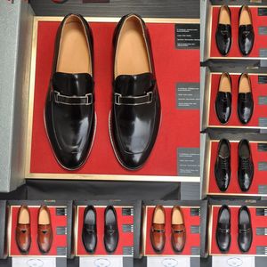 18MODEL Herren-Luxus-Kleiderschuhe aus echtem Leder, modische Herren-Business-Designer-Müßiggänger, spitze schwarze Schuhe, Oxford, atmungsaktiv, formelle Hochzeitsschuhe