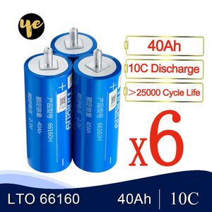 18 pièces 66160 Lithium Titanate Cellule LTO 2.3V 30AH 35AH 40AH 25000 Cycle de Vie pour 12V 24V 36V 48V DIY Batterie Pack